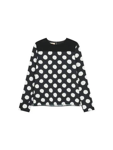 Big dot pattern stretch top black - MARNI - BALAAN 1