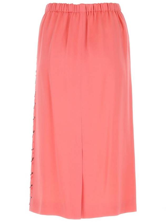 Crepe Satin A-Line Skirt Pink - MARNI - BALAAN 3