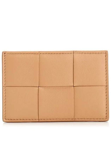 Intrecciato Leather Card Wallet Almond - BOTTEGA VENETA - BALAAN 1