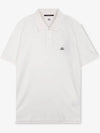 Men's Embroidered Logo Stretch Short Sleeve Polo Shirt White - CP COMPANY - BALAAN 3