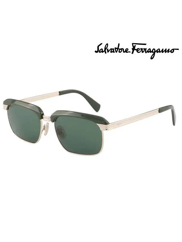 Gold Frame Metal Sunglasses Black - SALVATORE FERRAGAMO - BALAAN 3