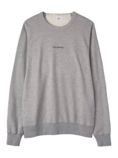 Light Fleece Logo Sweatshirt Gray Melange - CP COMPANY - BALAAN 1