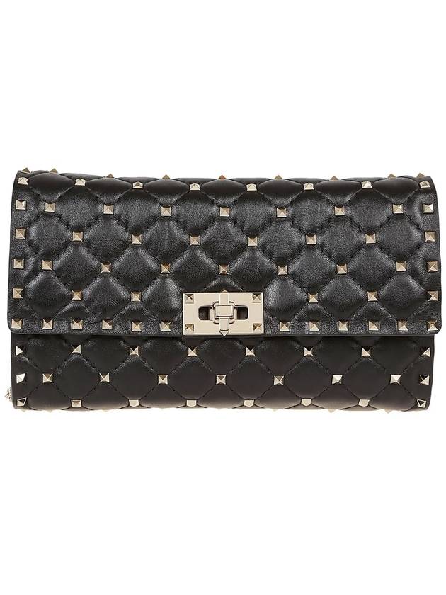 VALENTINO ROCKSTUD SPIKE CROSSBODY CLUTCH BAG - VALENTINO - BALAAN 1