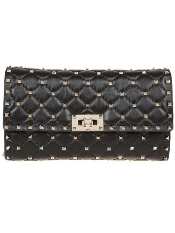 VALENTINO ROCKSTUD SPIKE CROSSBODY CLUTCH BAG - VALENTINO - BALAAN 1