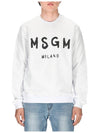 Milano Logo Print Sweatshirt White - MSGM - BALAAN 3