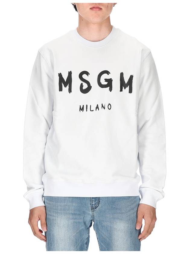 Milano Logo Print Sweatshirt White - MSGM - BALAAN 3