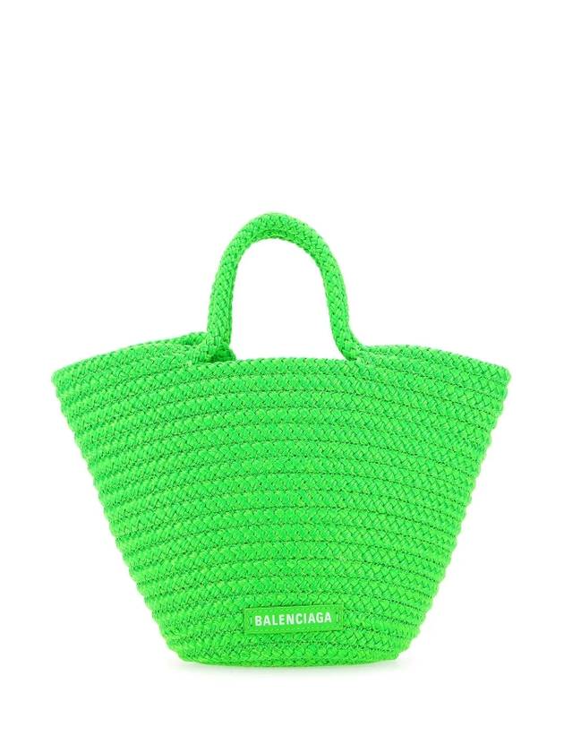 Women's IBIZA Small Strap Tote Bag Neon Green - BALENCIAGA - BALAAN 1