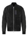 Men's Zipper Varsity Calfskin Bomber Jacket Black - DIOR - BALAAN 2