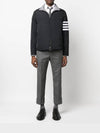 4 Bar Check Reversible Padded Jacket Black White - THOM BROWNE - BALAAN 6