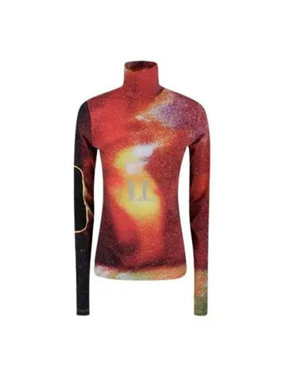 Space Print High Neck Long Sleeve T-shirt Red - MAISON MARGIELA - BALAAN 2