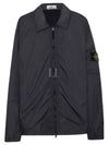 Crinkle Reps Nylon Garment Dyed Overshirt Zip Up Jacket Grey - STONE ISLAND - BALAAN 2