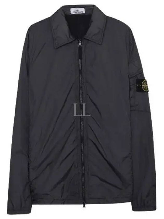 Crinkle Reps Nylon Garment Dyed Overshirt Zip Up Jacket Grey - STONE ISLAND - BALAAN 2
