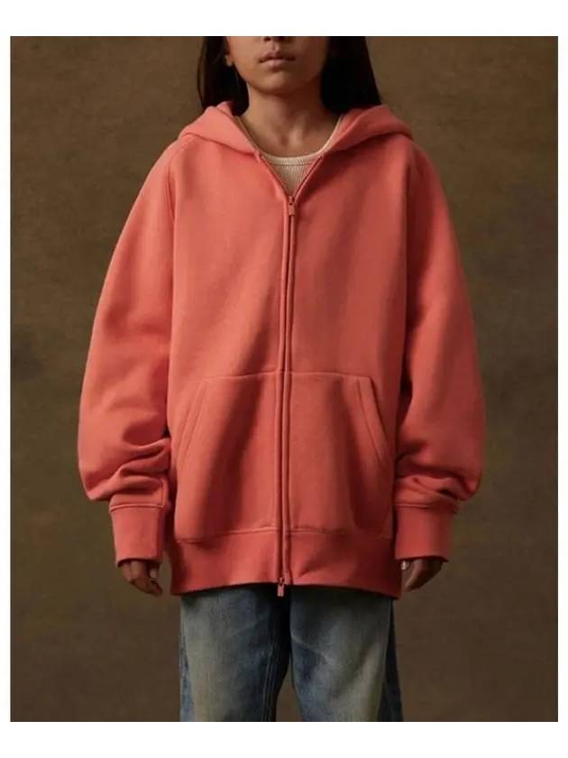 Essential Kids Coral Logo Full Zip Hooded Up 785SU222032K - FEAR OF GOD - BALAAN 1