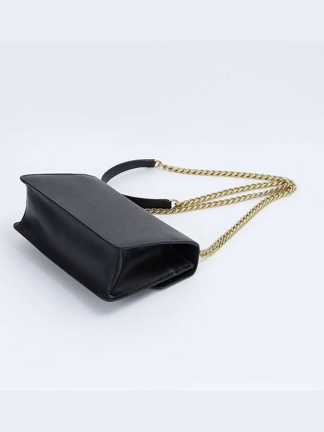 Saffiano Leather Envelope Chain Shoulder Bag Black - PRADA - BALAAN 5