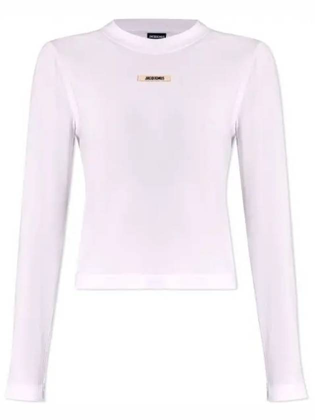 Le Gros Grain Manches Long Sleeve T-Shirt White - JACQUEMUS - BALAAN 2