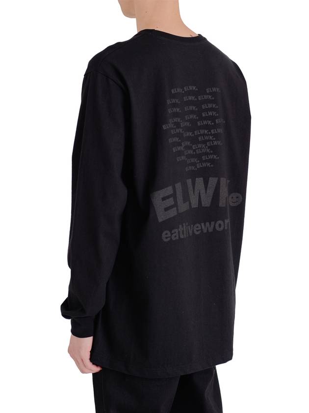 Men's Print Long Sleeve T-Shirt Black 008 - ELWKSTUDIO - BALAAN 6