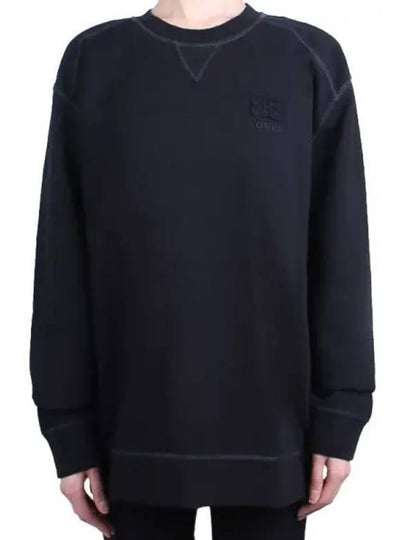 Isoli Drop Shoulder Sweatshirt Black - GANNI - BALAAN 2