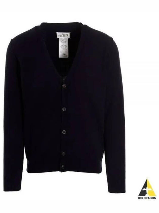 Cashmere Back Stitch Cardigan Navy - MAISON MARGIELA - BALAAN 2