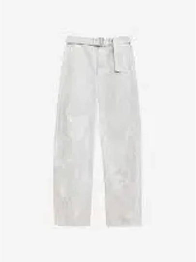 Twisted Belted Straight Pants White - LEMAIRE - BALAAN 2