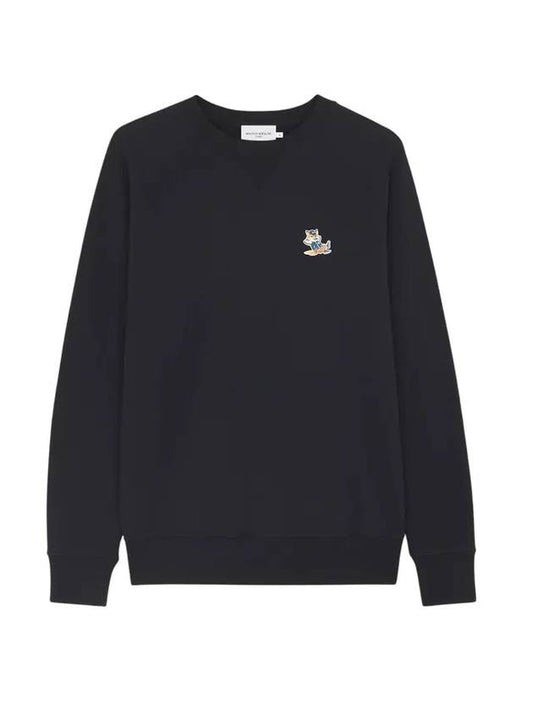 Dressed Fox Patch Classic Sweatshirt Black - MAISON KITSUNE - BALAAN 1
