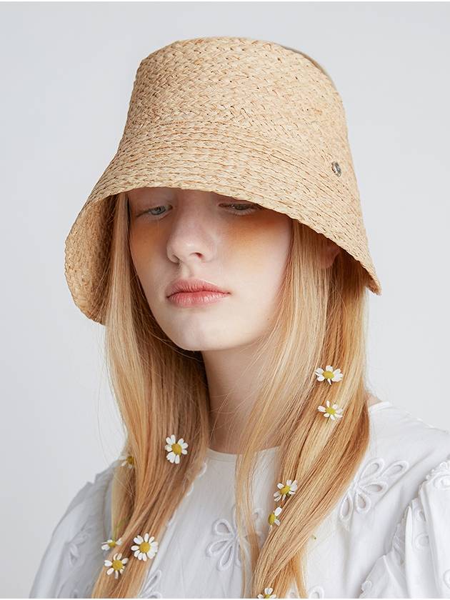 French Sun Bucket Hat Beige - BROWN HAT - BALAAN 2