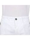 Logo Cotton Slim Cargo Shorts White - STONE ISLAND - BALAAN 8