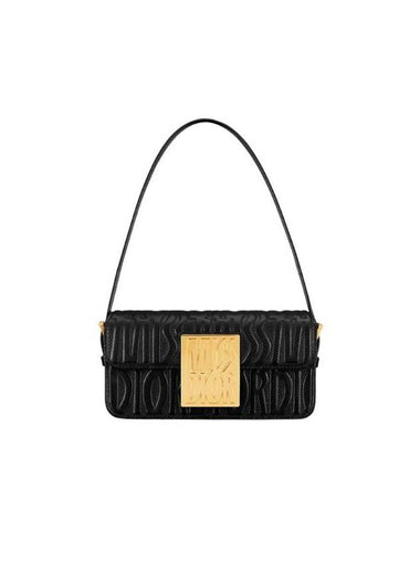 Miss Quilted All Over Calfskin Flap Shoulder Bag Black - DIOR - BALAAN 1