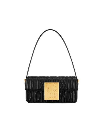 Miss Quilted All Over Calfskin Flap Shoulder Bag Black - DIOR - BALAAN 1