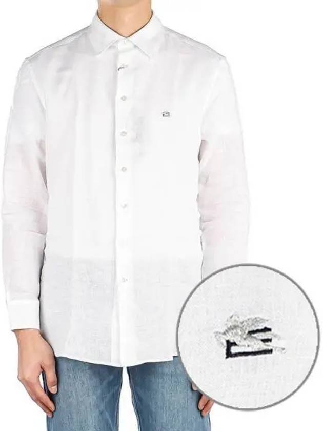 Men's Logo Long Sleeve Shirt White - ETRO - BALAAN 2