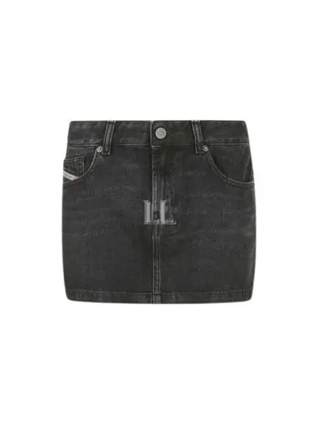 De-Ron Denim H-Line Skirt Black - DIESEL - BALAAN 2