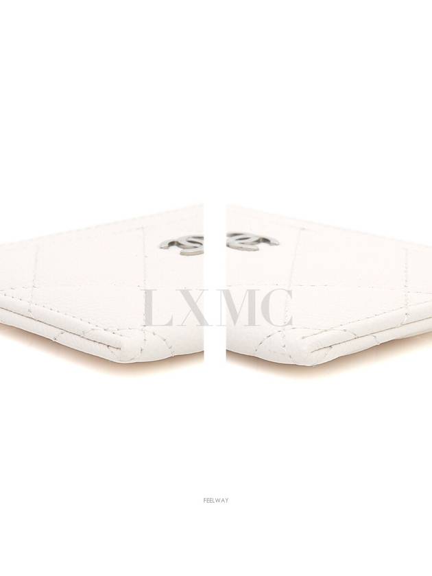 Caviar card wallet white silver AP0213 - CHANEL - BALAAN 7