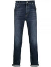 Men's 5 Pocket Slim Fit Jeans Dark Denim - BRUNELLO CUCINELLI - BALAAN 2