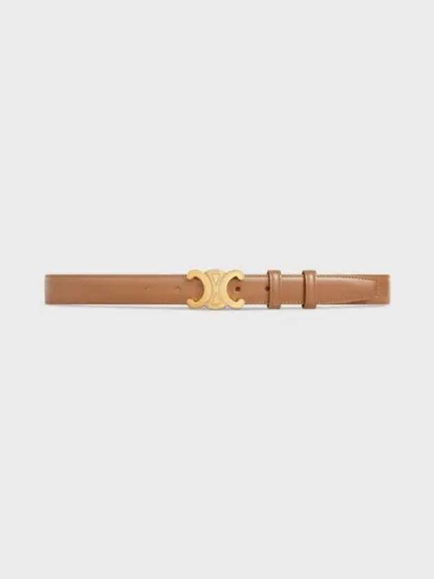 Triomphe Taurillon Medium Leather Belt Bronze - CELINE - BALAAN 1