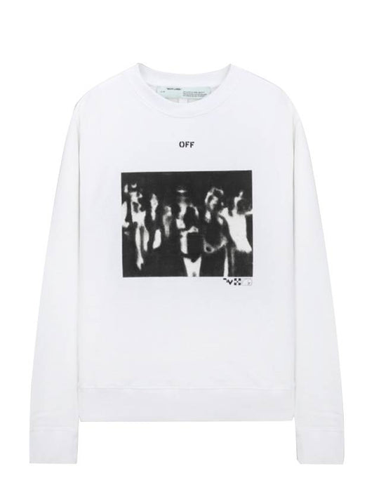 spray painting slim crewneck sweatshirt - OFF WHITE - BALAAN 1