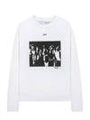 Spray Painting Slim Crewneck Sweatshirt White - OFF WHITE - BALAAN 1