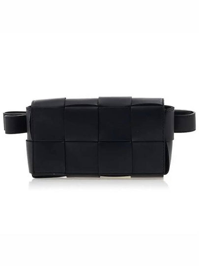 Intrecciato Small Cassette Belt Bag Black - BOTTEGA VENETA - BALAAN 2