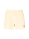 Embroidered Logo Terry Shorts Yellow - SPORTY & RICH - BALAAN 1