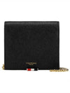 Three Stripe Tab Chain Strap Half Wallet Black - THOM BROWNE - BALAAN 6