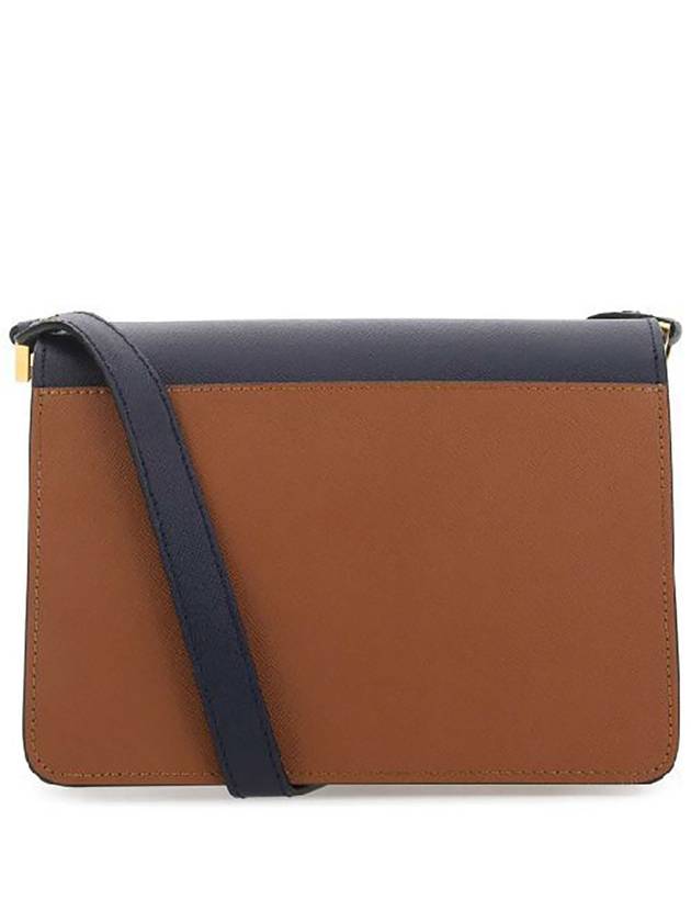 Saffiano Trunk Medium Shoulder Bag Navy - MARNI - BALAAN 5