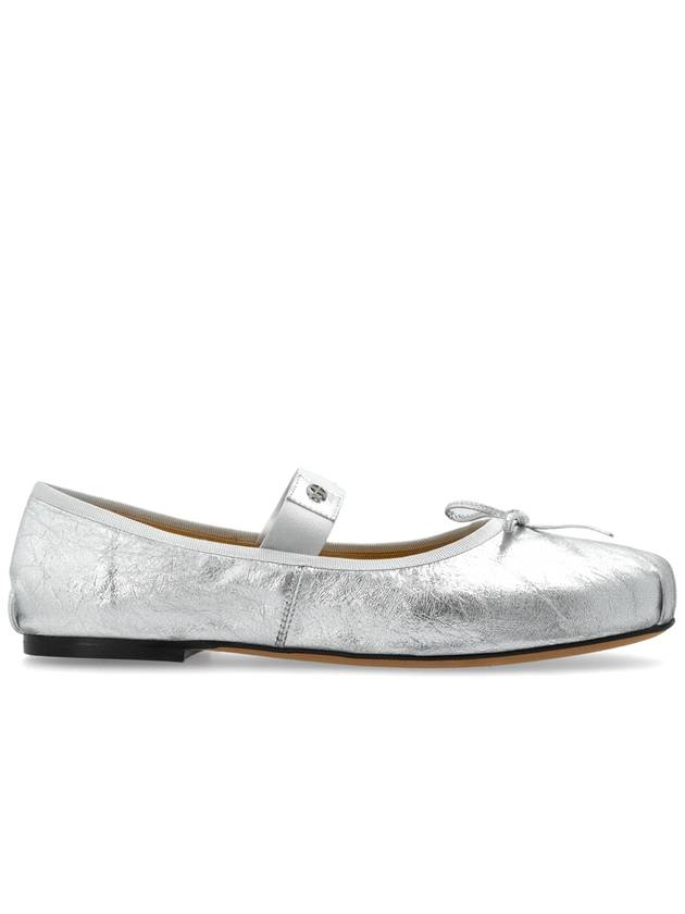 Anine Bing Leather Ballet Flats, Women's, Silver - ANINE BING - BALAAN 1