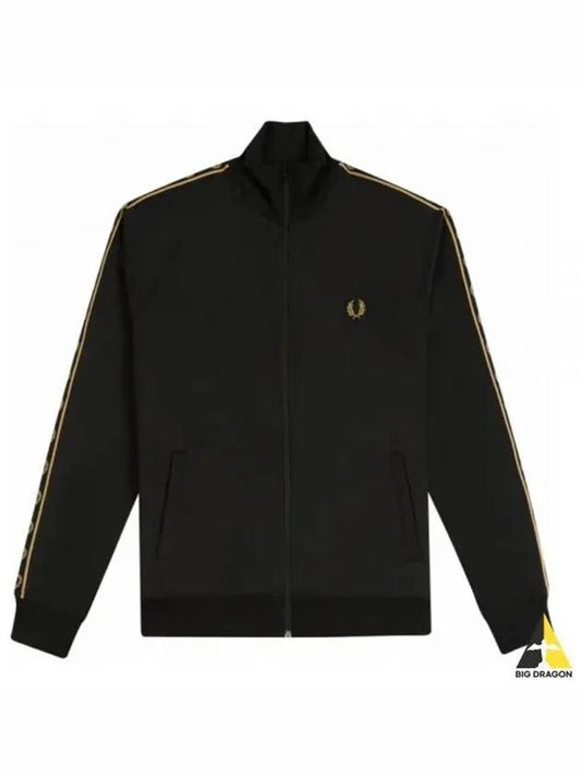 Fred Perry Essential Tape Track Jacket Black J4575 - FRED PERRY - BALAAN 1