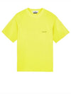 Embossed Logo Regular Fit Cotton Short Sleeve T-Shirt Yellow - STONE ISLAND - BALAAN 2