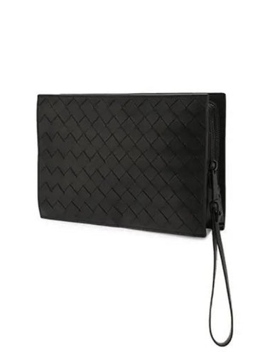 Intreccia Toraj Pouch Clutch Bag Black 271316 - BOTTEGA VENETA - BALAAN 1