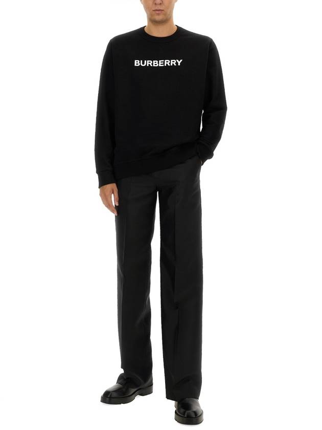 Logo Print Sweatshirt Black - BURBERRY - BALAAN 3