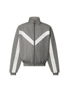 L LV Men s Tailored Damier Leather Track Blouson Jacket Gray - LOUIS VUITTON - BALAAN 1