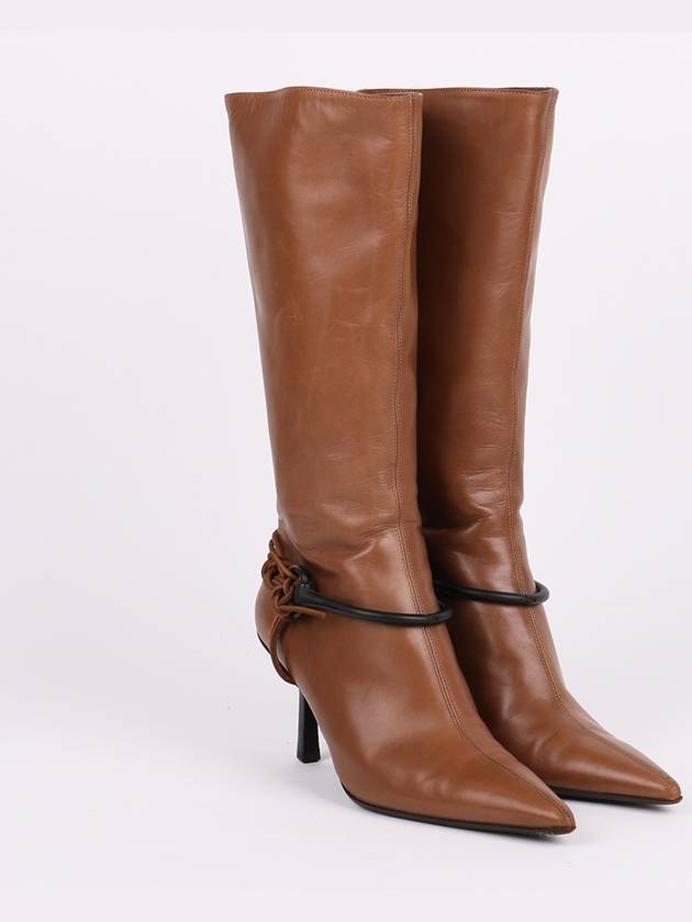 Brown point toe women s long boots - GUCCI - BALAAN 4