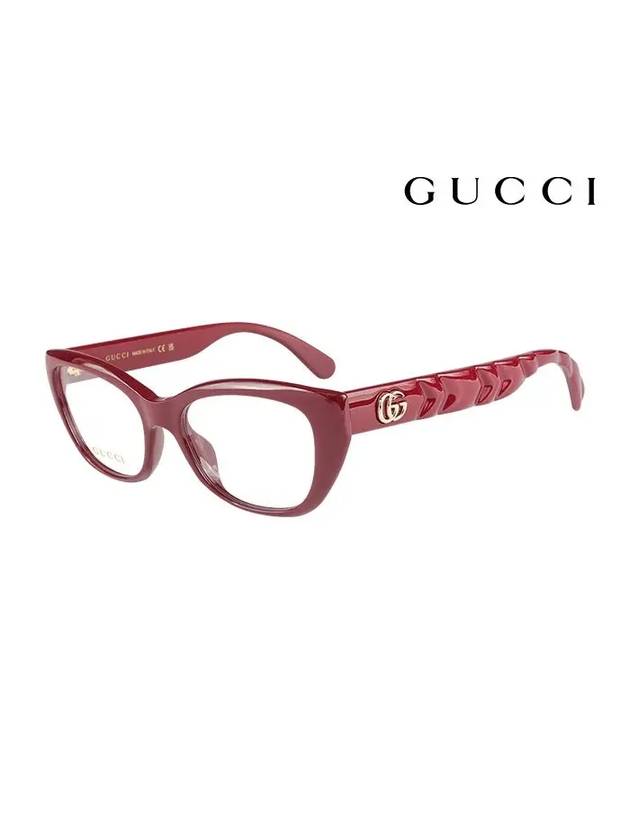 Eyewear Cat Eye Glasses Burgundy - GUCCI - BALAAN 3