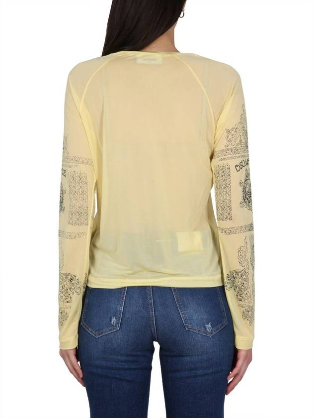 long sleeve t-shirt S72GD0449 S24492170 YELLOW - DSQUARED2 - BALAAN 4