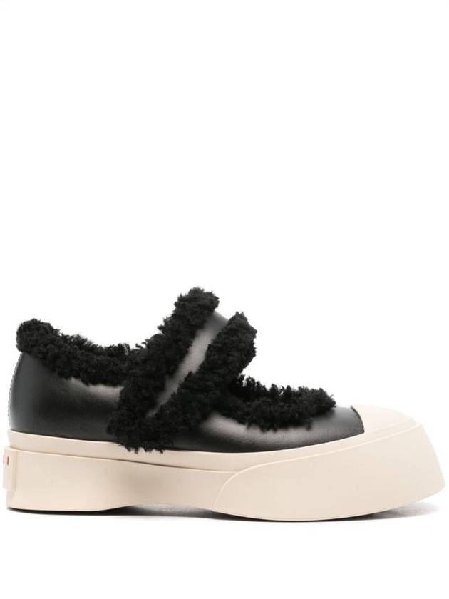 Marni Calf Leather And Shearling Pablo Mary Jane Sneakers - MARNI - BALAAN 1