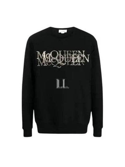 Logo Embellished Sweatshirt Black - ALEXANDER MCQUEEN - BALAAN 2